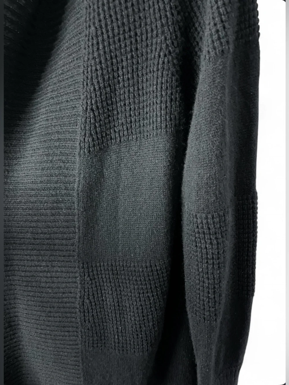 McDuff 100% Cashmere Cardigan XL Black Longline Shawl Collar Sweater